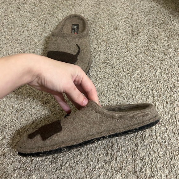 Haflinger Doggy Slipper Women's Size 39 8 Earth Brown Wool Slip On Winter Preppy - Picture 4 of 11